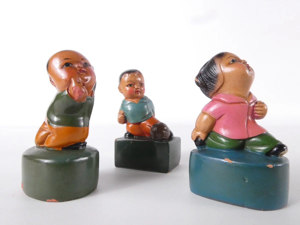 Keramische puntenslijpers uit China – set van 15 – Aziatische figuren, sporters, muzikanten en tijgers - foto 5