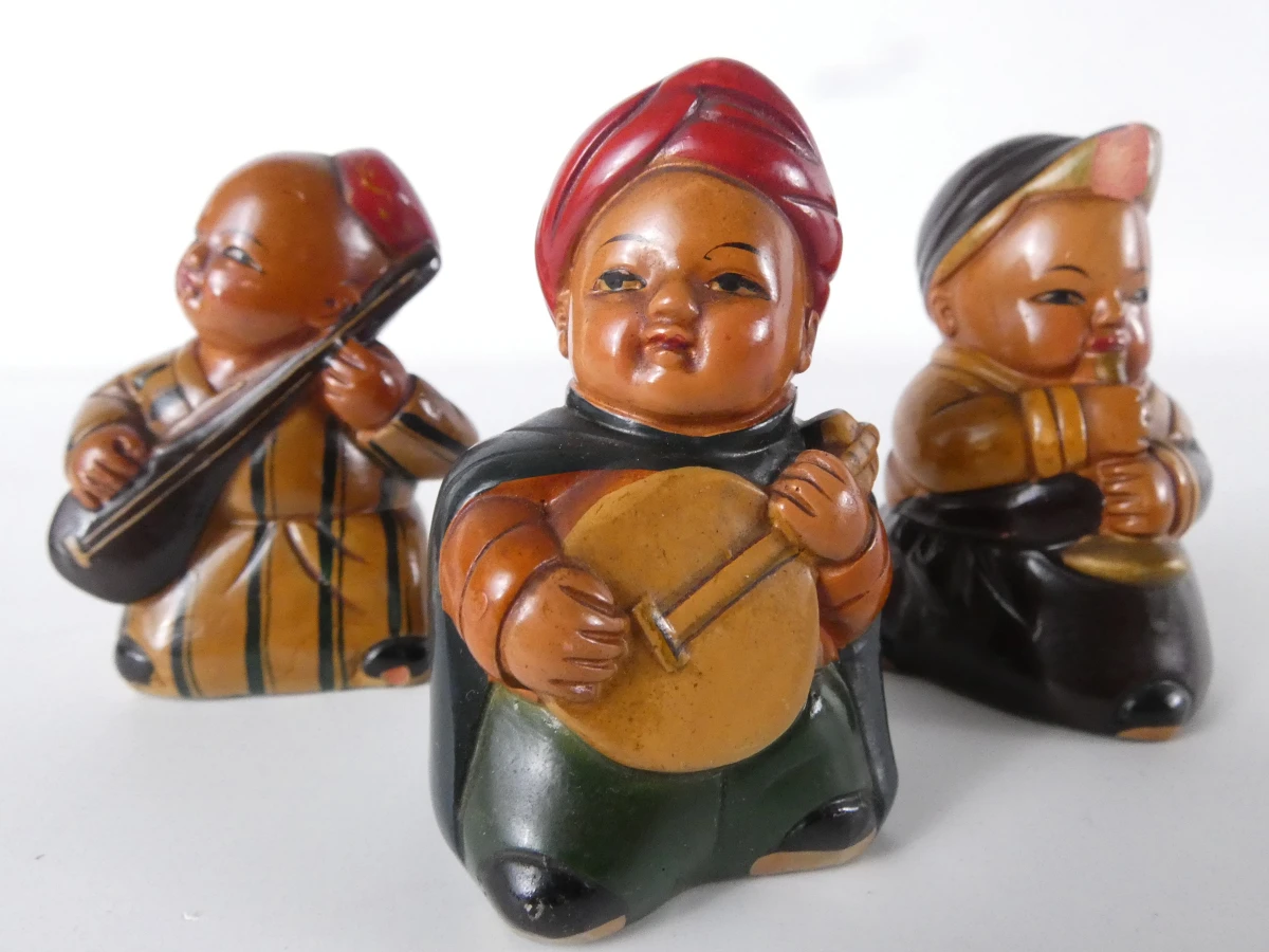 Keramische puntenslijpers uit China – set van 15 – Aziatische figuren, sporters, muzikanten en tijgers - foto 7