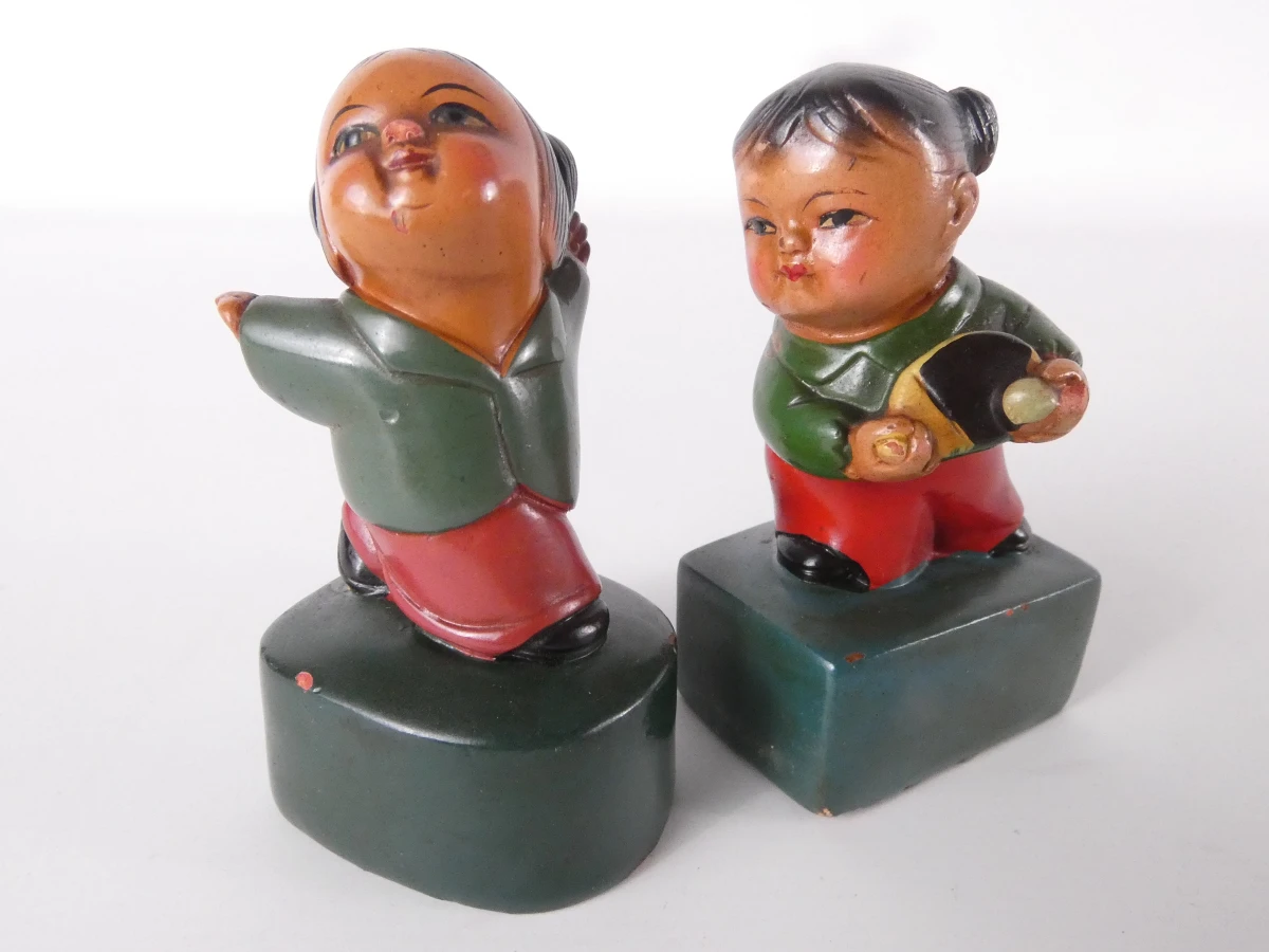 Keramische puntenslijpers uit China – set van 15 – Aziatische figuren, sporters, muzikanten en tijgers - foto 10