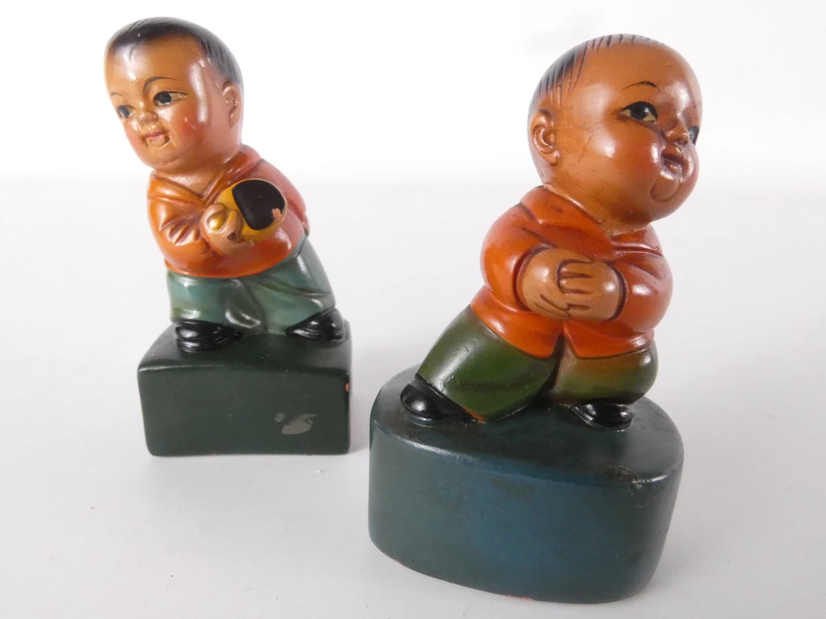 Keramische puntenslijpers uit China – set van 15 – Aziatische figuren, sporters, muzikanten en tijgers - foto 12