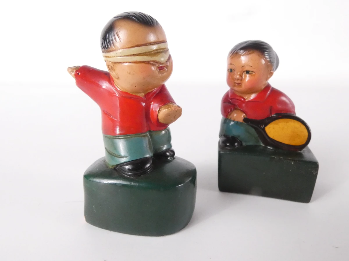 Keramische puntenslijpers uit China – set van 15 – Aziatische figuren, sporters, muzikanten en tijgers - foto 14