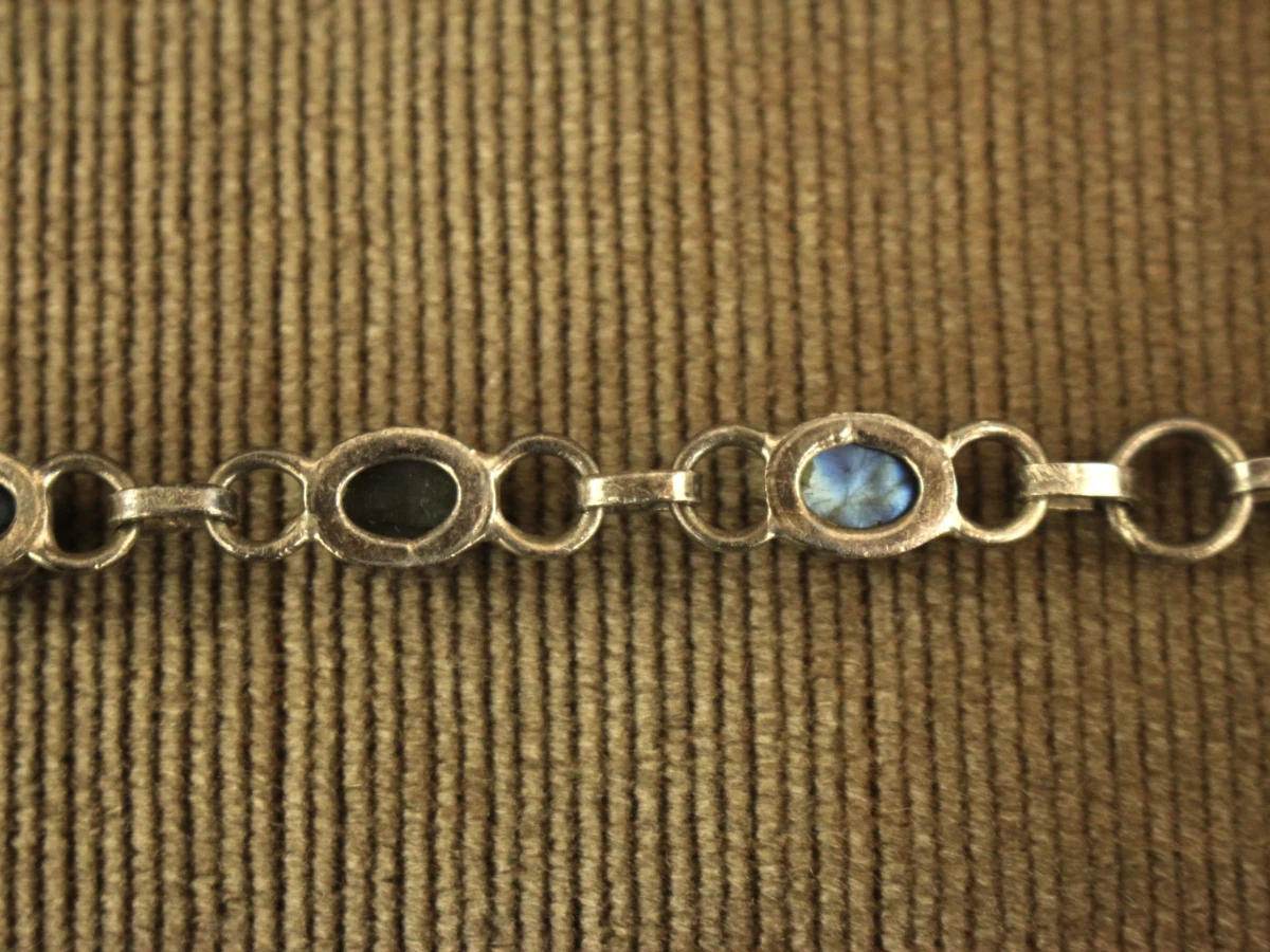 Sterling zilveren armband met labradoriet cabochons - foto 5