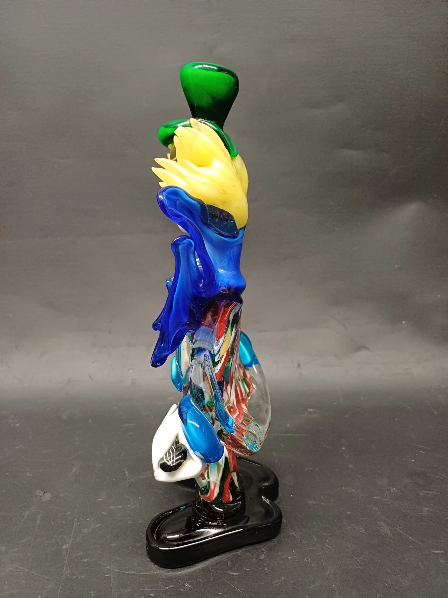 Handgeblazen Murano glas clown met Gitaar - foto 2