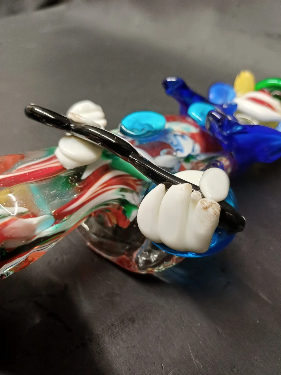 Handgeblazen Murano glas clown met Gitaar - foto 10