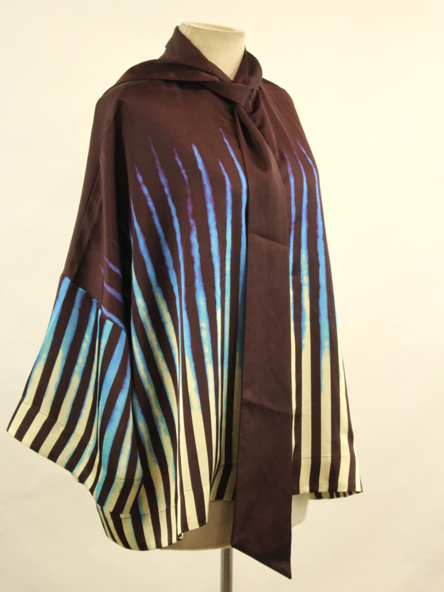 ESSENTIEL ANTWERP - Prachtige oversized blouse met kleurrijke print en sjaalkraag - foto 4