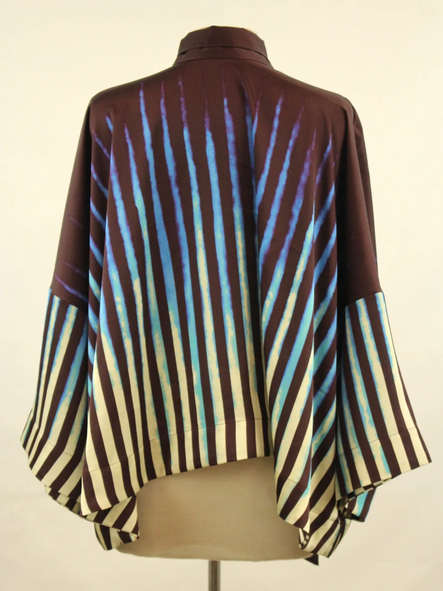 ESSENTIEL ANTWERP - Prachtige oversized blouse met kleurrijke print en sjaalkraag - foto 8