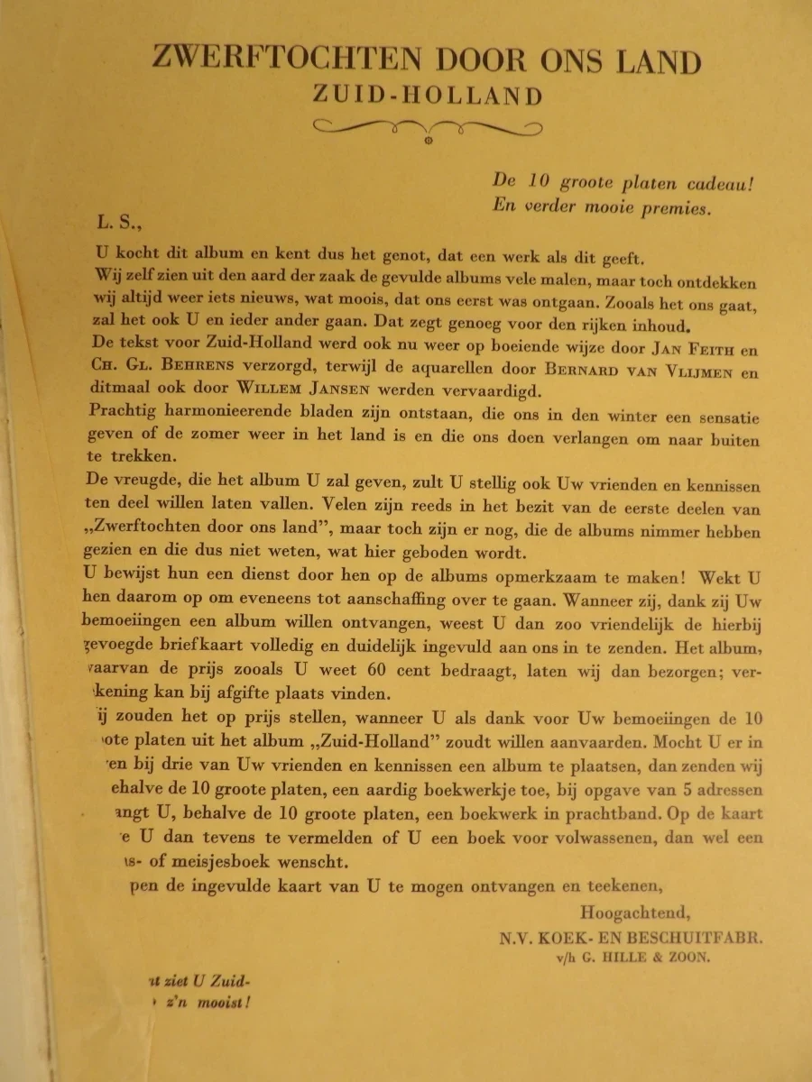 Hille-plaatjesalbum - "Zwerftochten door ons land: Zuid-Holland" (1934) - foto 3
