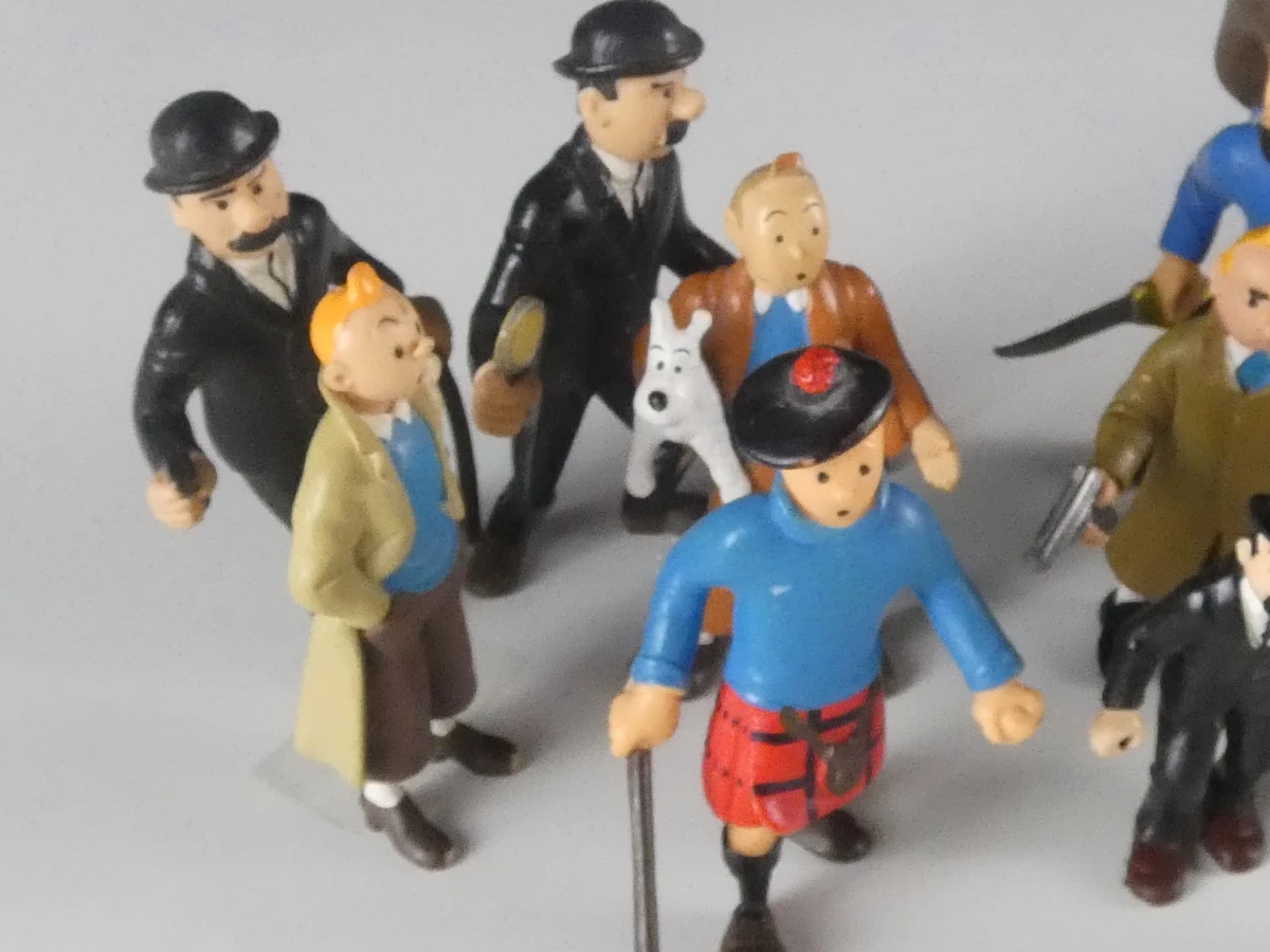 Set van 13 Kuifje-figuren (2 sleutelhangers) met Abdallah-beeldje - foto 4