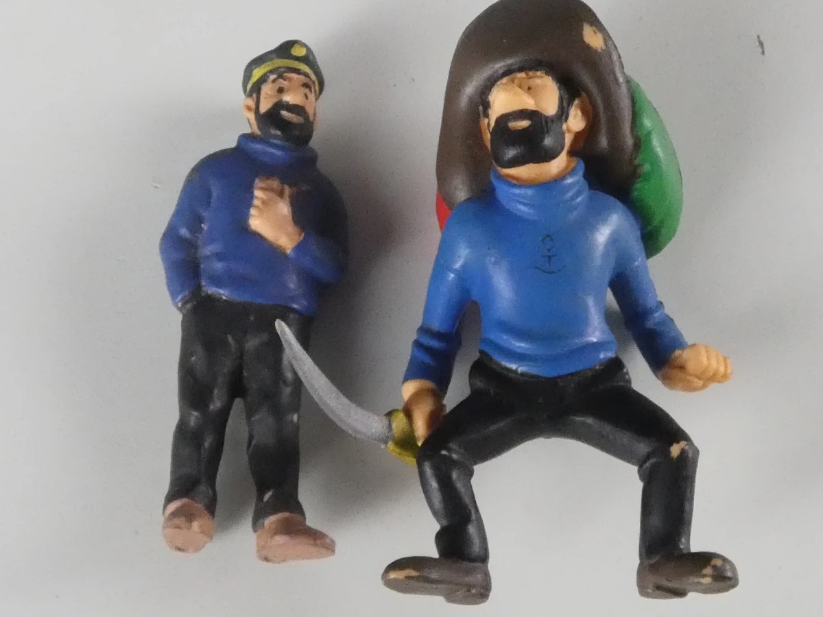 Set van 13 Kuifje-figuren (2 sleutelhangers) met Abdallah-beeldje - foto 12