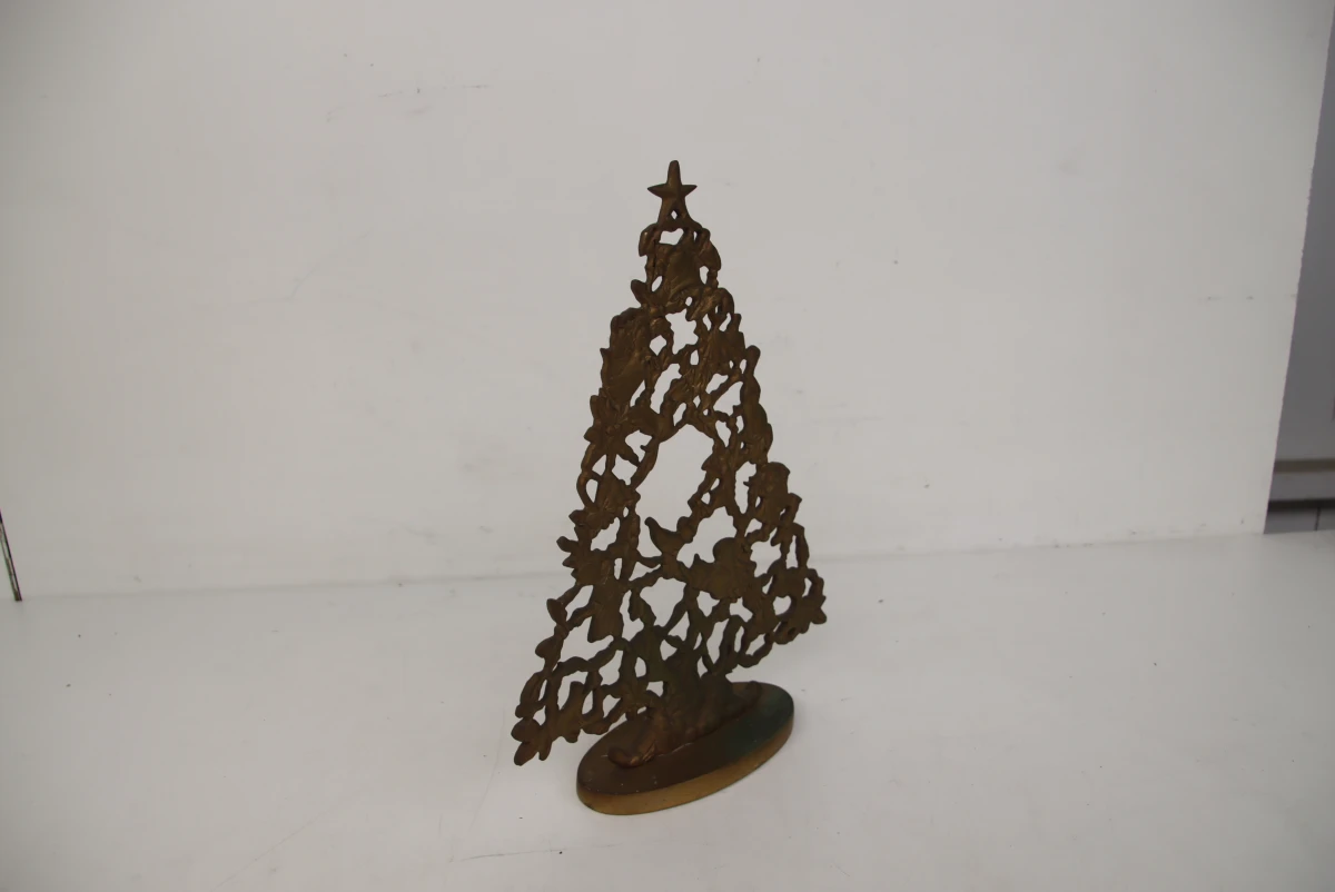 Vintage Massief Messing Kerstboom (Ajour Design) - foto 2