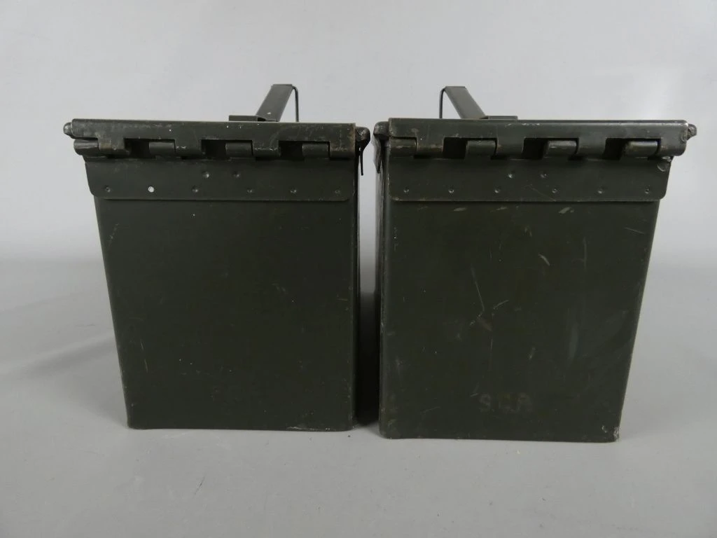 Set van 2 metalen munitiekisten 9mm - foto 4