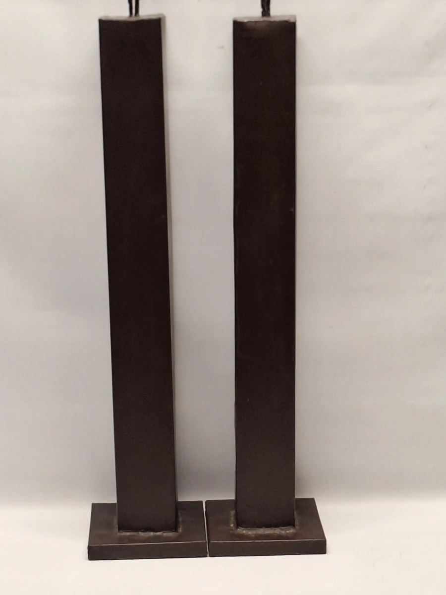 Paar modernistische metalen beelden in de stijl van Alberto Giacometti - foto 2