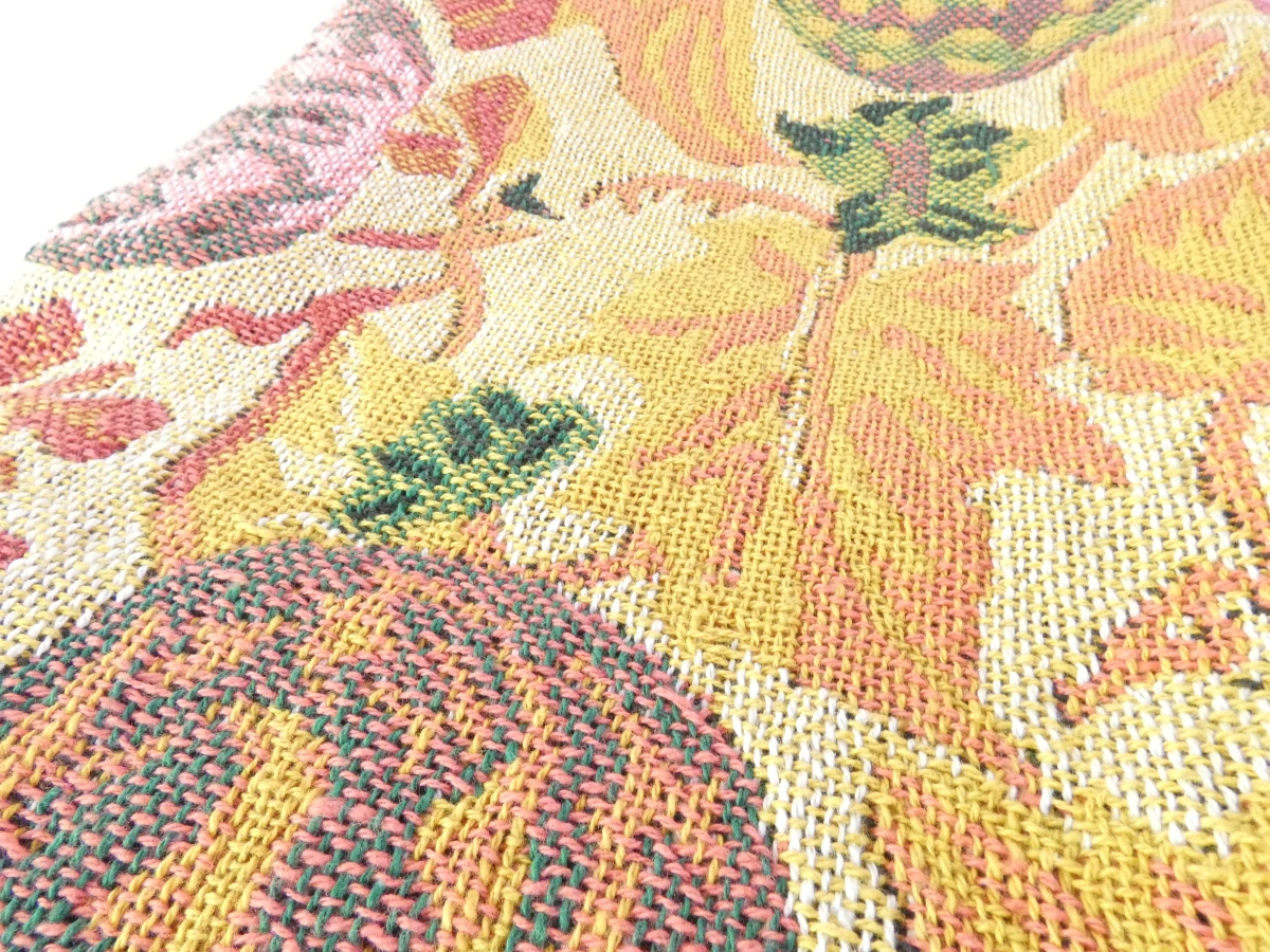 Vintage Indiase jacquarddeken met fruitmotief - foto 9