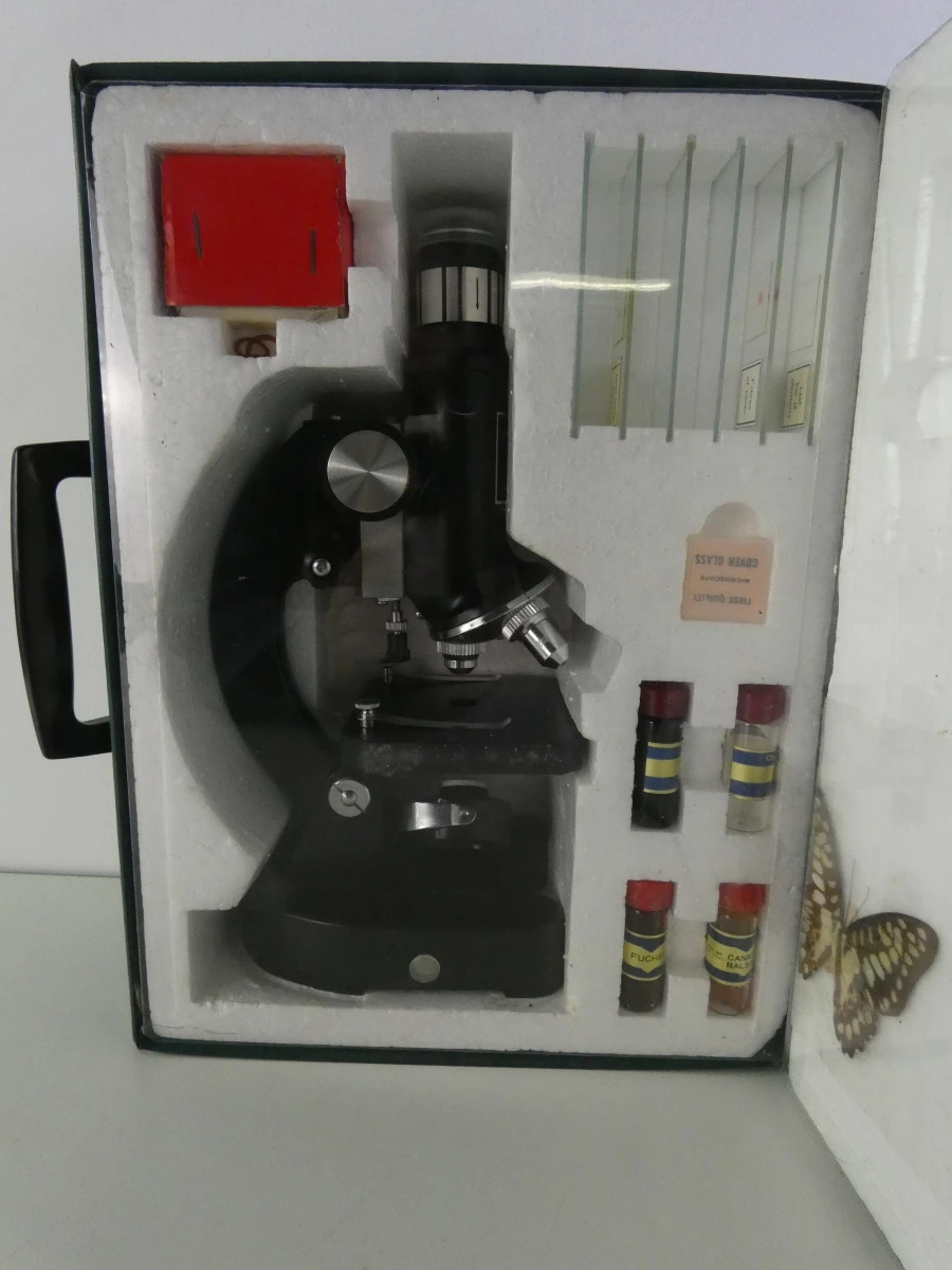 Vintage Aster Microscoopset 50x-1200x met Koffer en Accessoires - foto 2