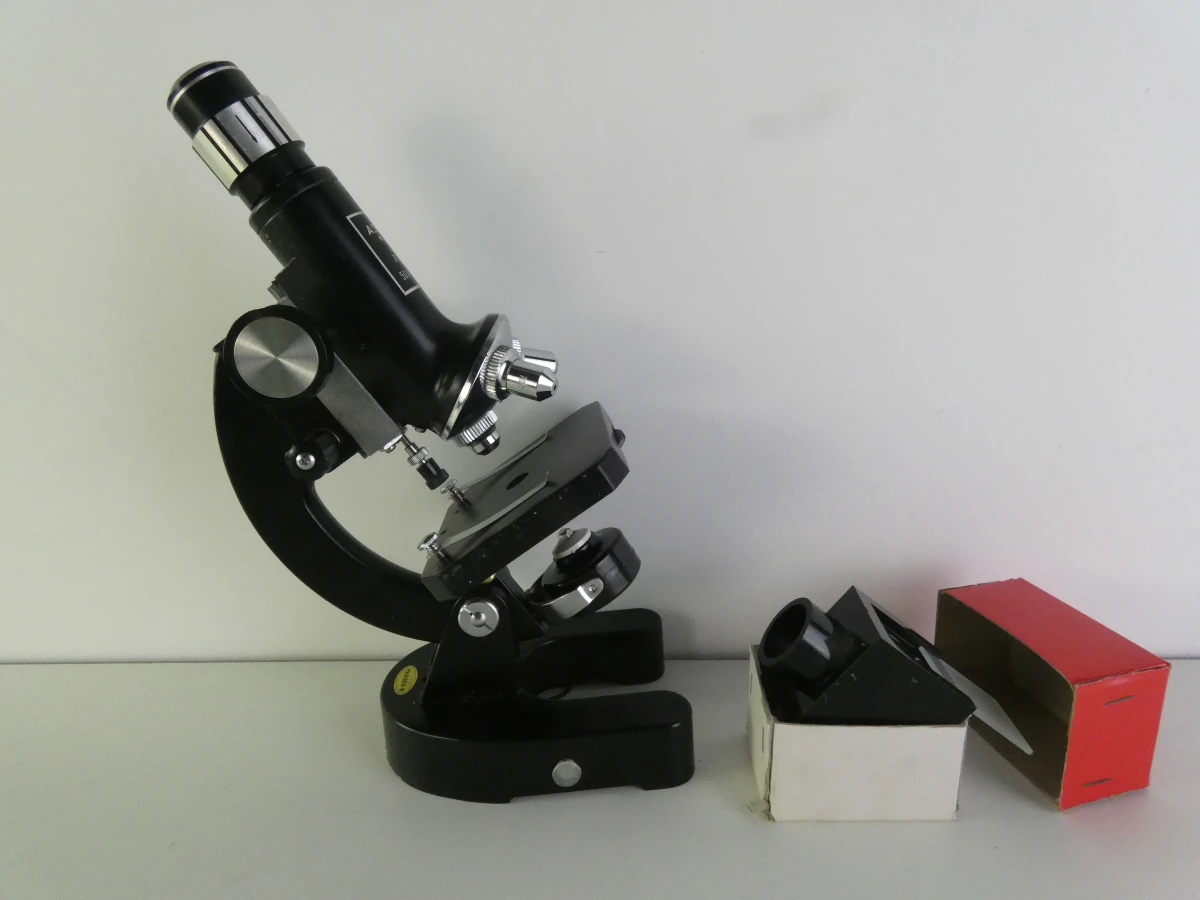 Vintage Aster Microscoopset 50x-1200x met Koffer en Accessoires - foto 4