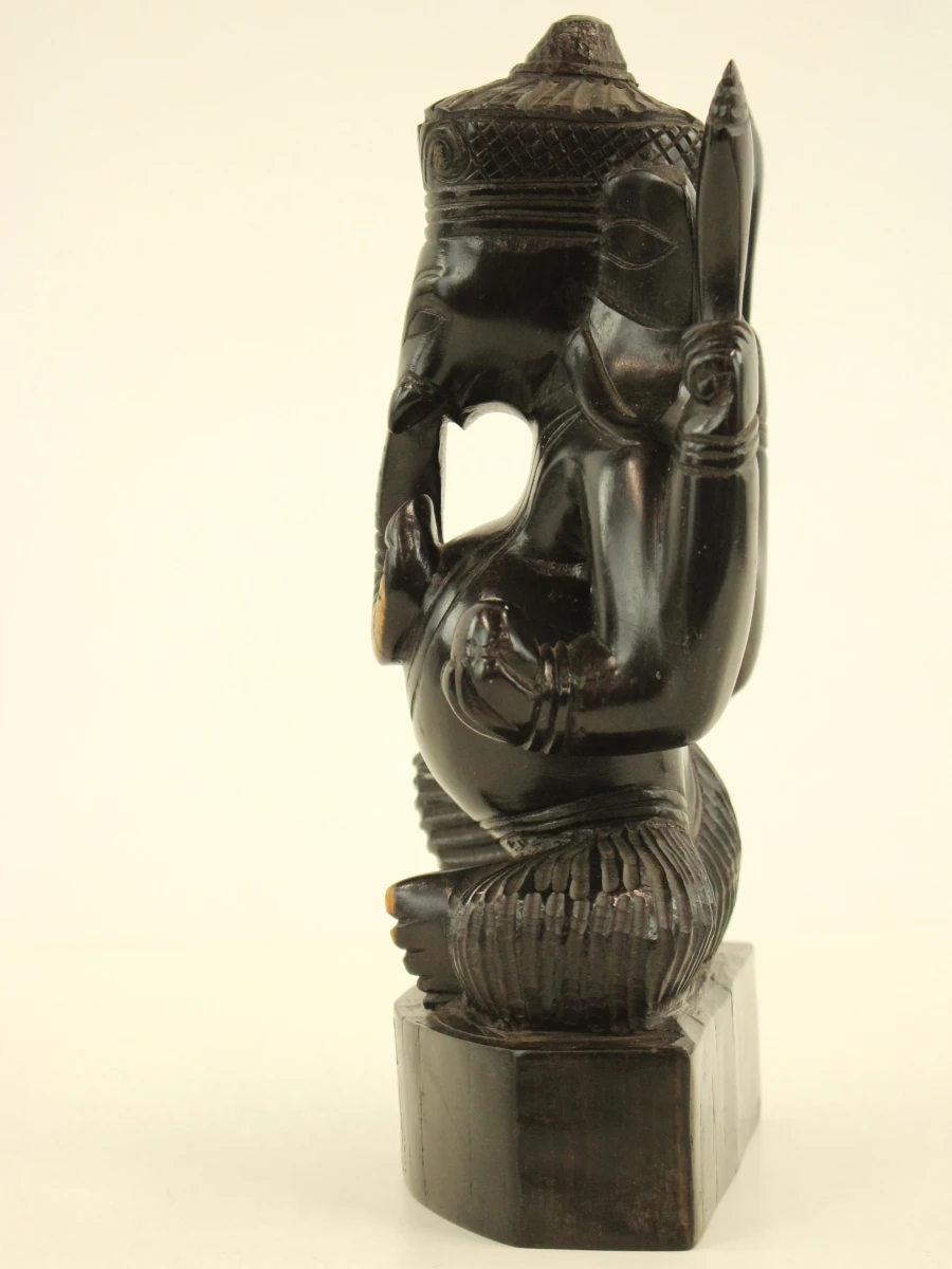 Houten beeld van de indische god Ganesha - foto 4