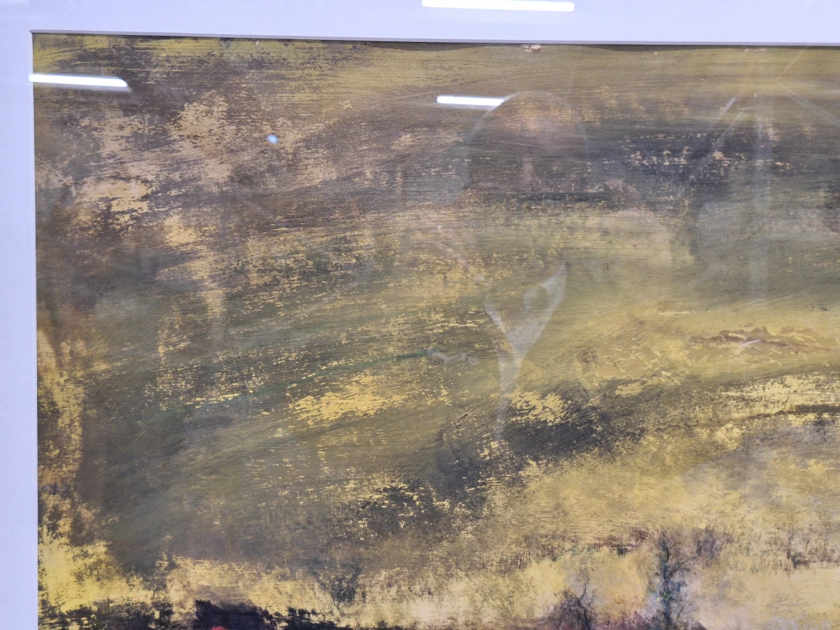 Schilderij van een expressief abstract landschap op papier - foto 3