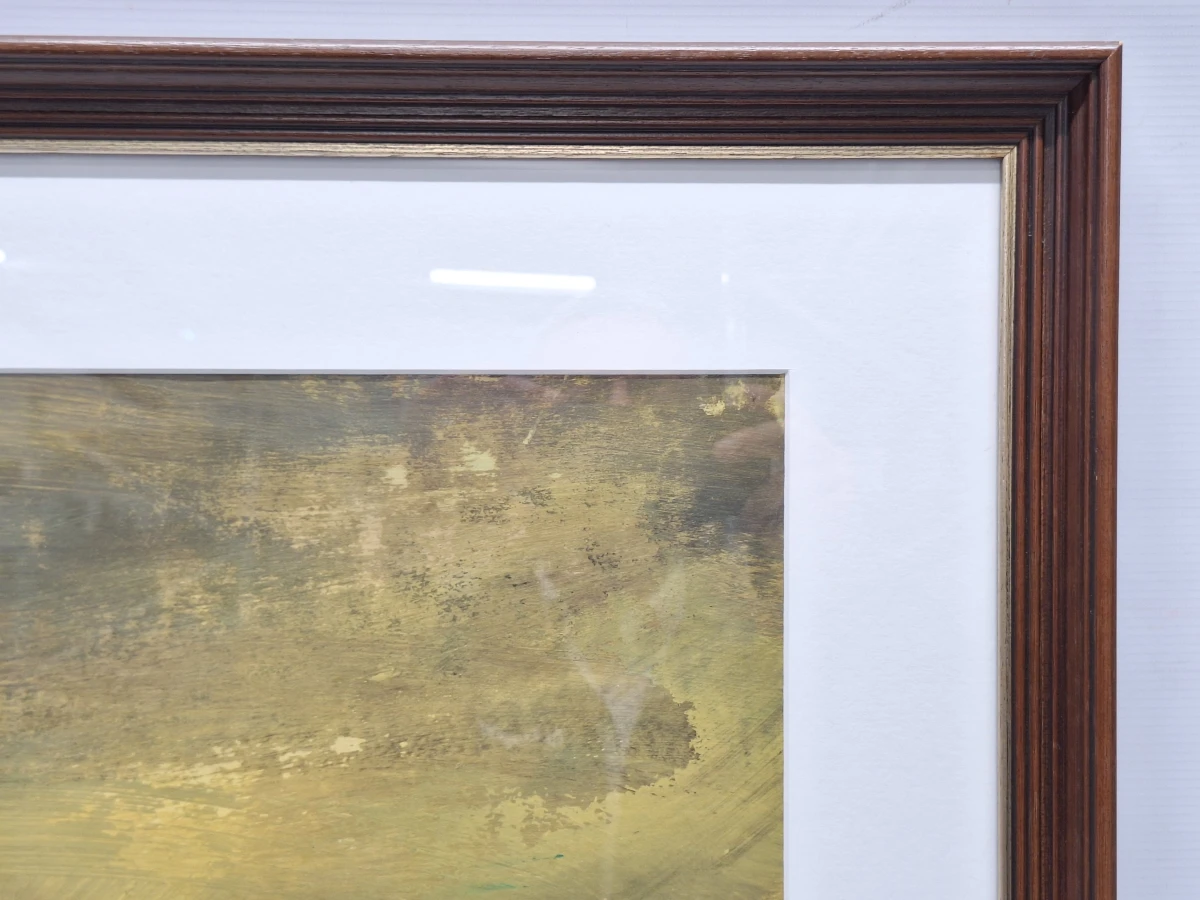 Schilderij van een expressief abstract landschap op papier - foto 9
