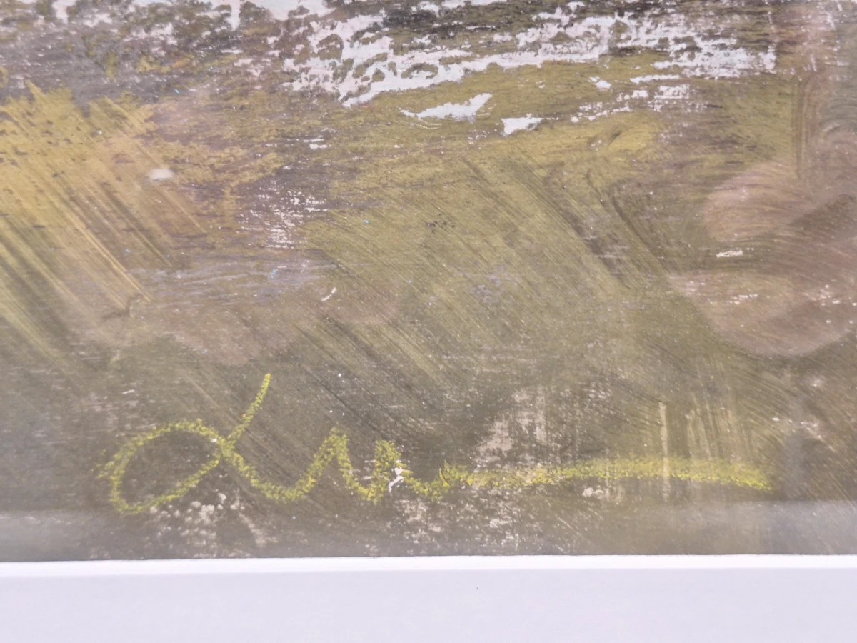 Schilderij van een expressief abstract landschap op papier - foto 7