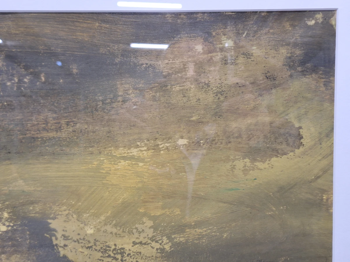 Schilderij van een expressief abstract landschap op papier - foto 6