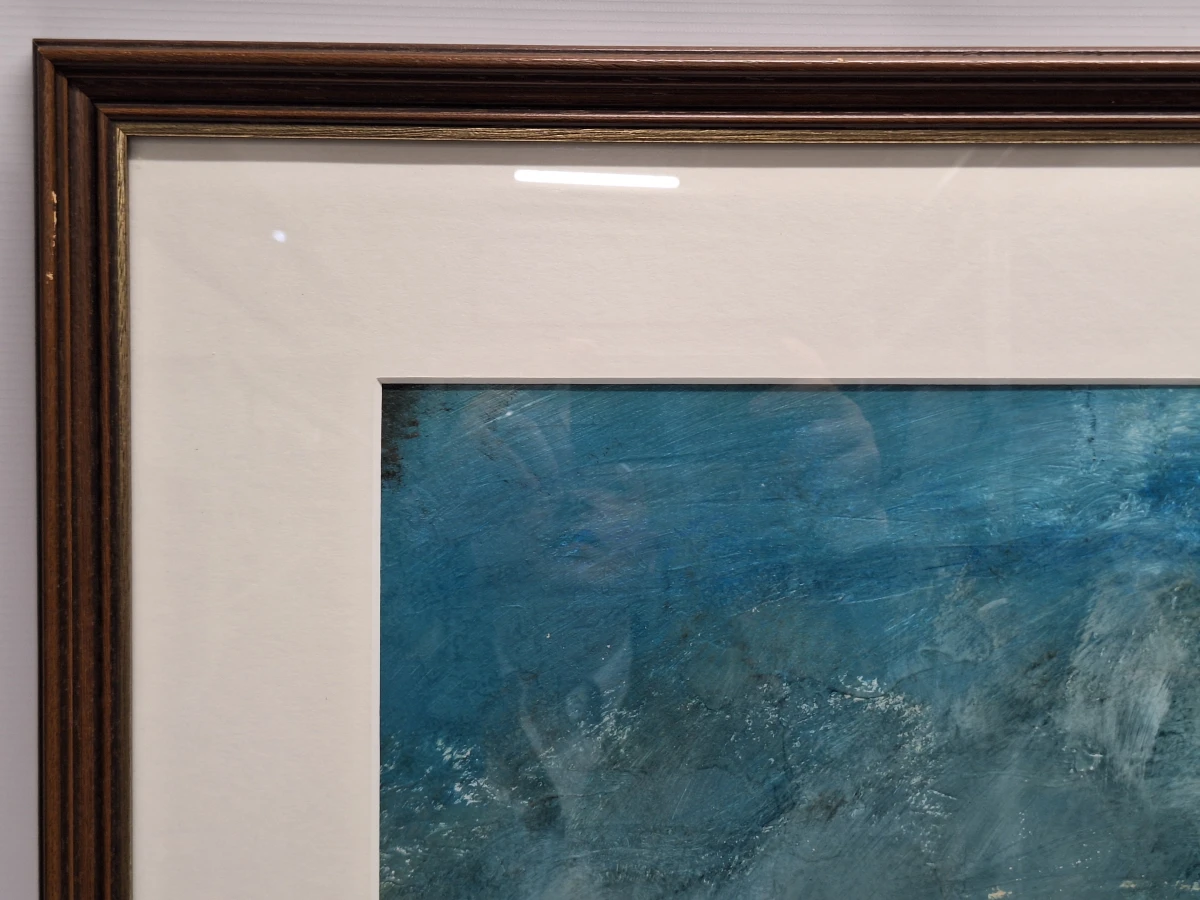 Schilderij van een expressief maritiem / stormachtig zee- en kustlandschap - foto 10