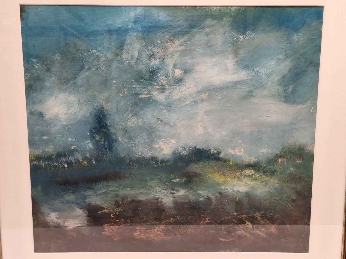 Schilderij van een expressief maritiem / stormachtig zee- en kustlandschap - foto 2