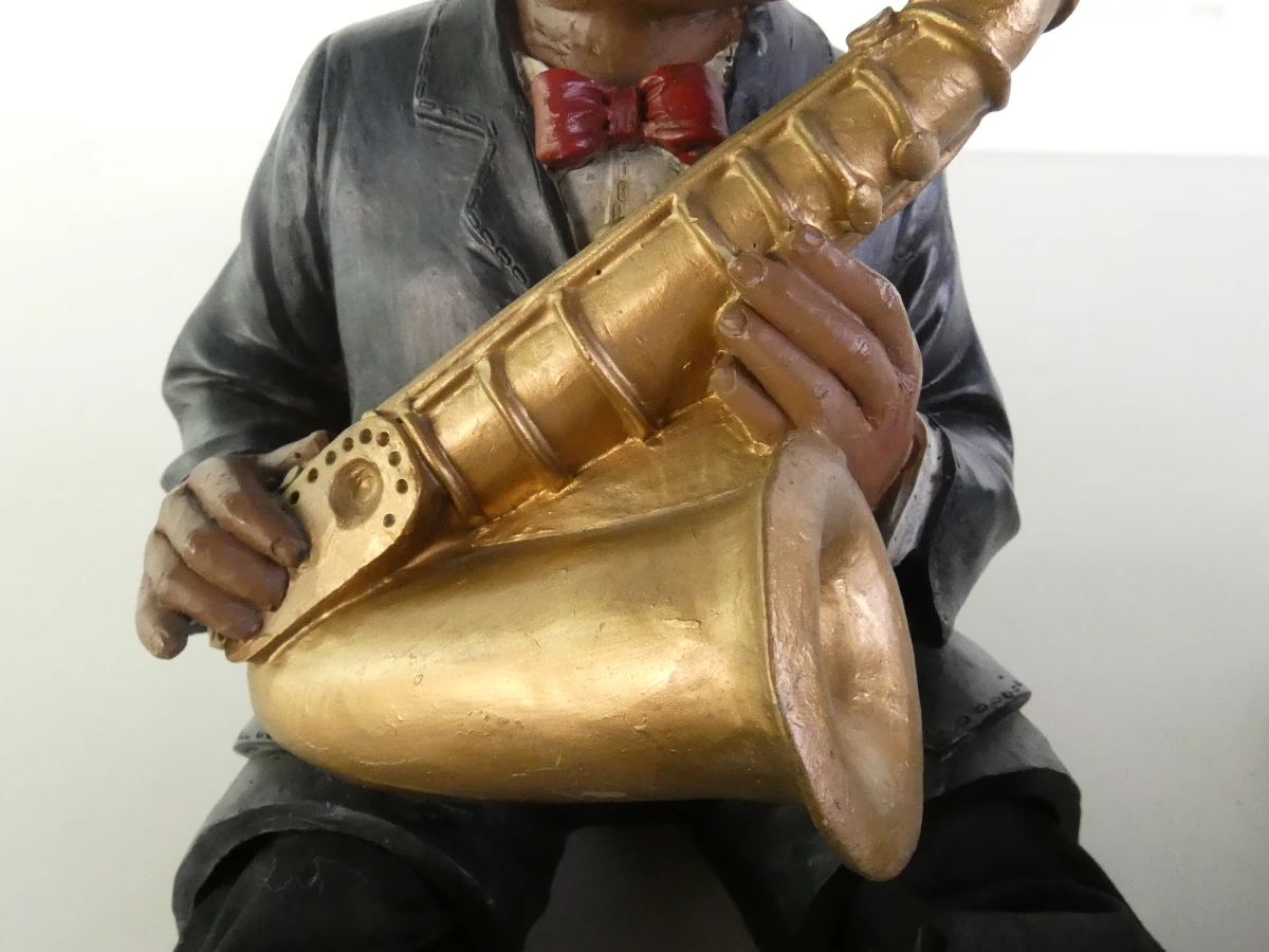 Set van 5 decoratieve jazzmuzikanten beeldjes - foto 7