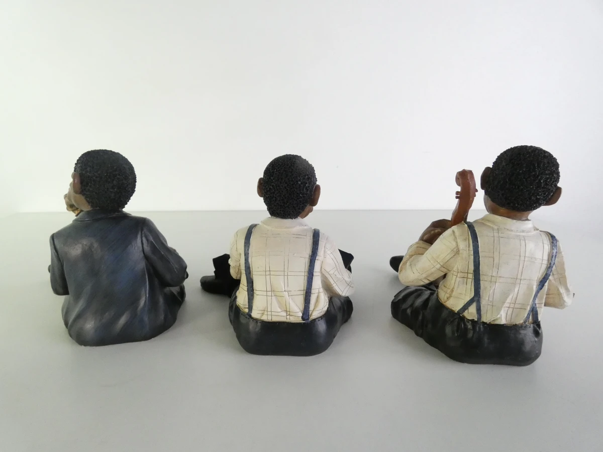 Set van 5 decoratieve jazzmuzikanten beeldjes - foto 13