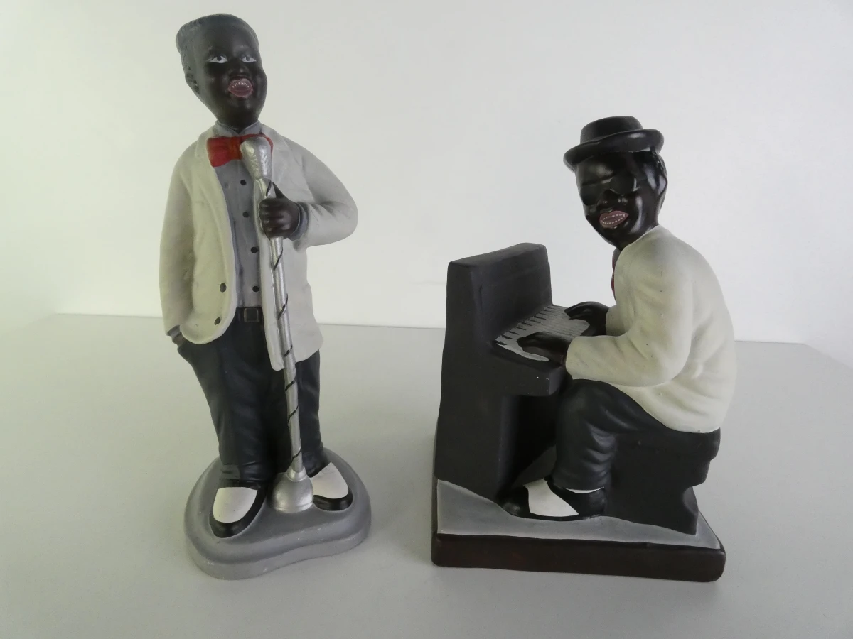 Set van 5 decoratieve jazzmuzikanten beeldjes - foto 16
