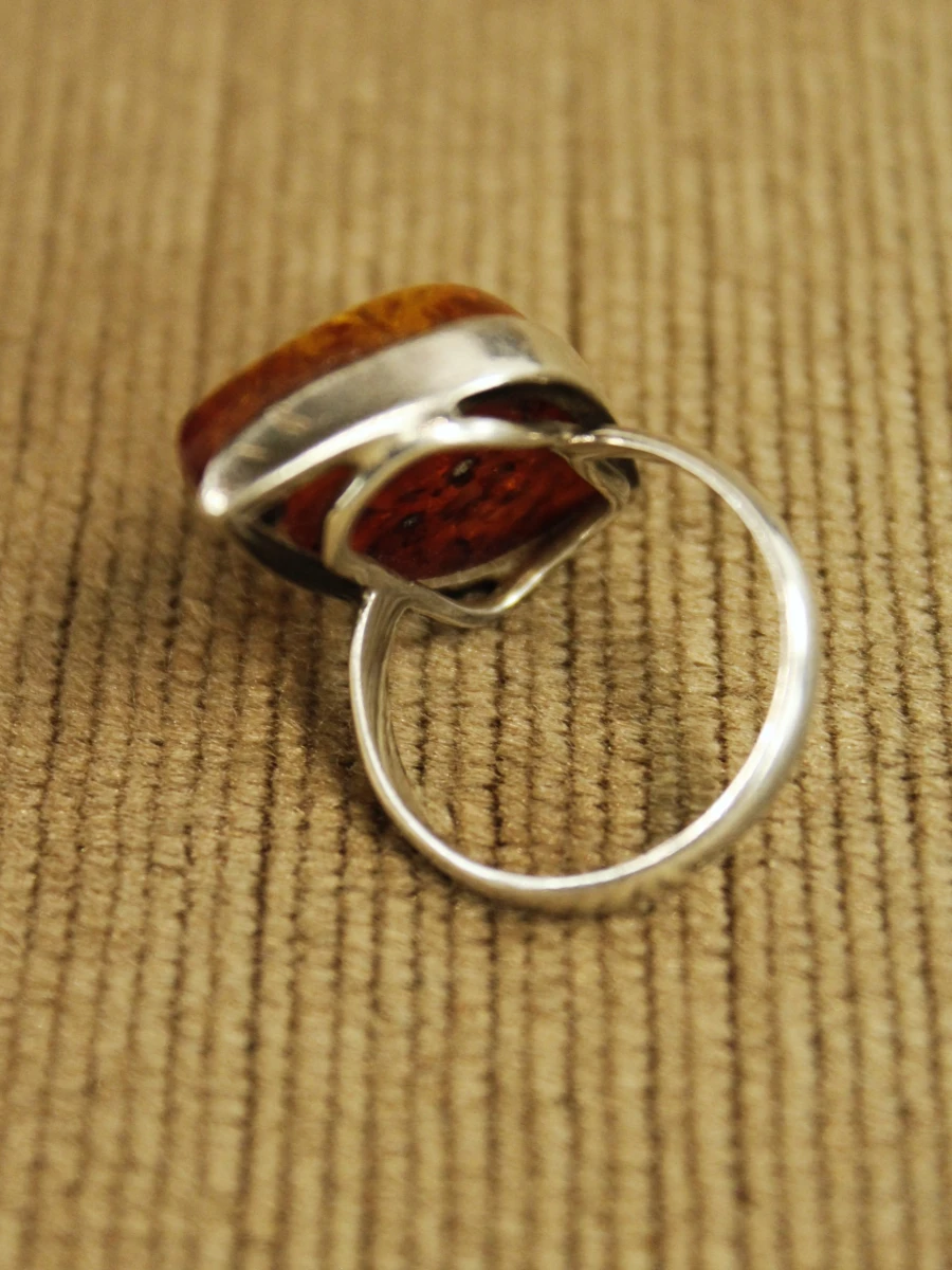 Sterling zilveren ring met barnsteen - foto 3