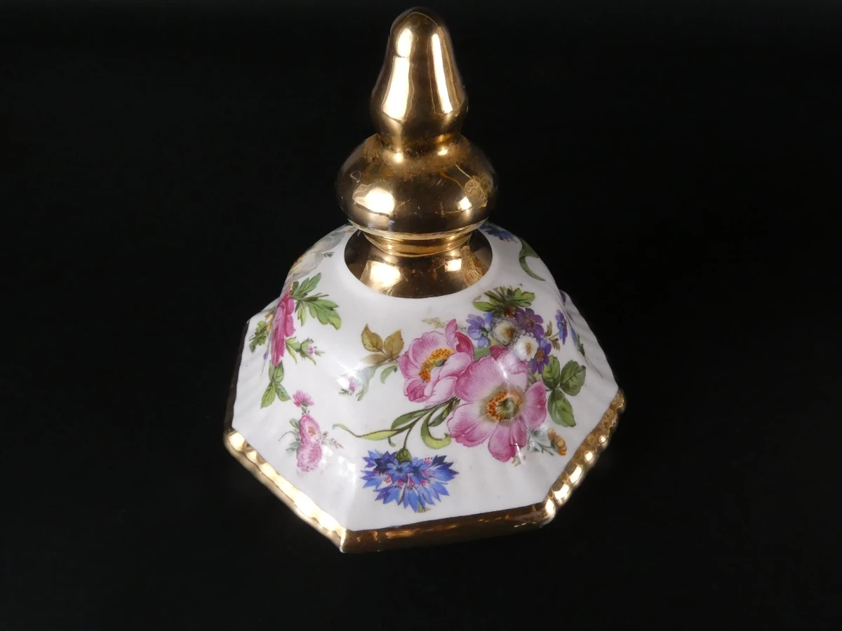 Vintage Boch Frères  dekselvaas "Fleurs de Saxe" - foto 4