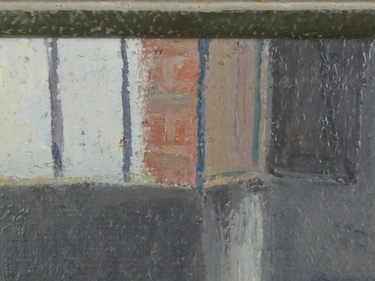 Sfeervol olieverfschilderij - Boereninterieur met Pijprokende Man - M. Boumans - foto 11