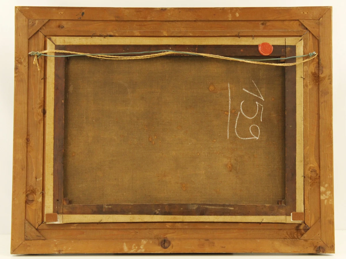 19e-eeuws genreschilderij –  Olieverf op doek, niet gesigneerd - foto 14