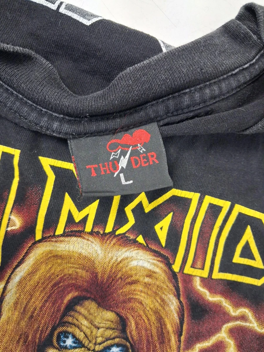 Iron Maiden T-shirt met een "Run to the Hills" opdruk en een afbeelding van de mascotte Eddie, L - foto 3