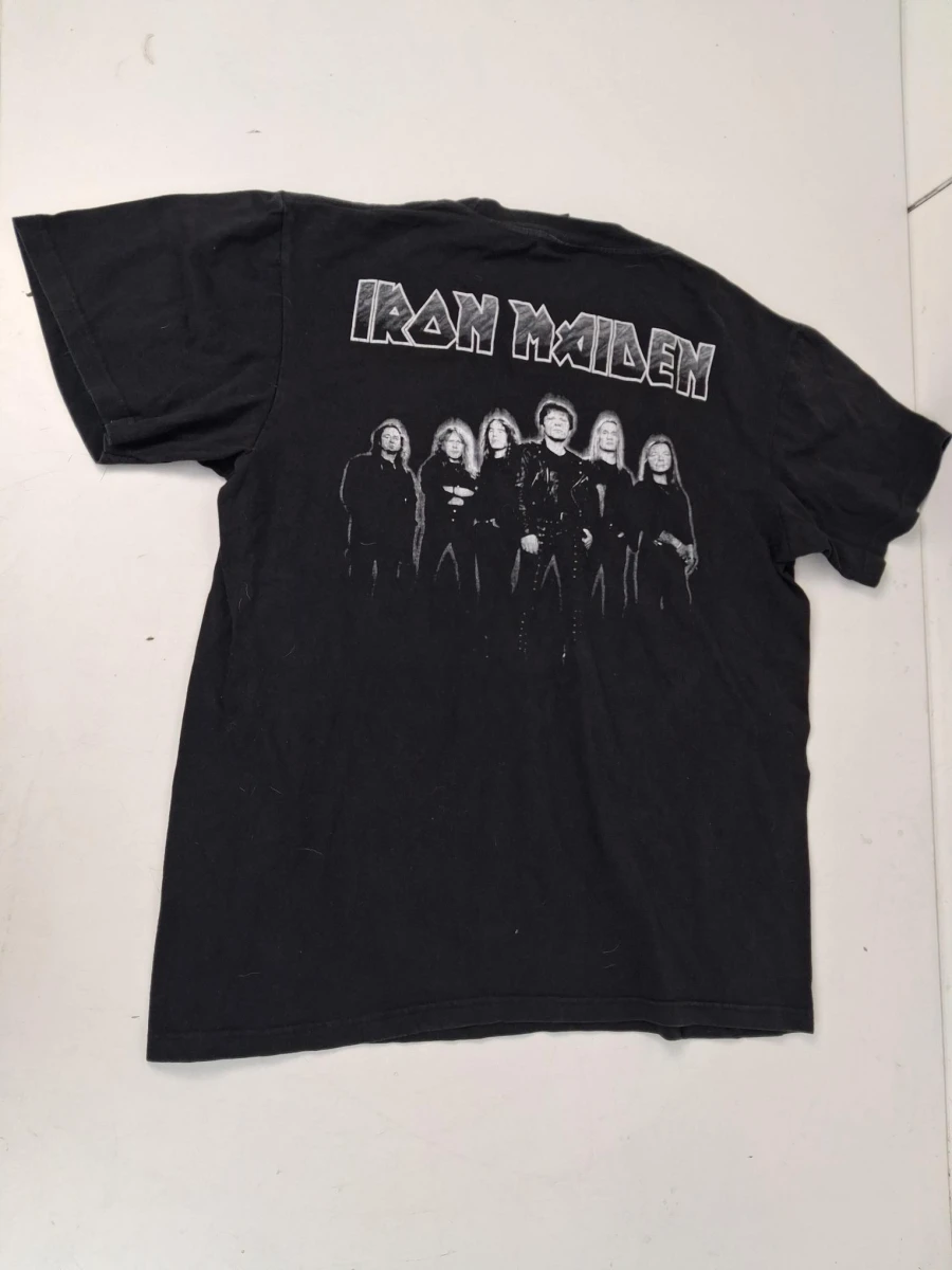 Iron Maiden T-shirt met een "Run to the Hills" opdruk en een afbeelding van de mascotte Eddie, L - foto 2