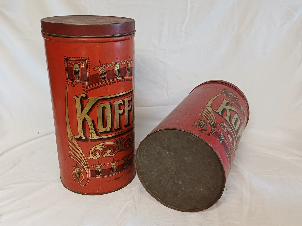 3 antieke winkelblikken voor koffie - foto 9