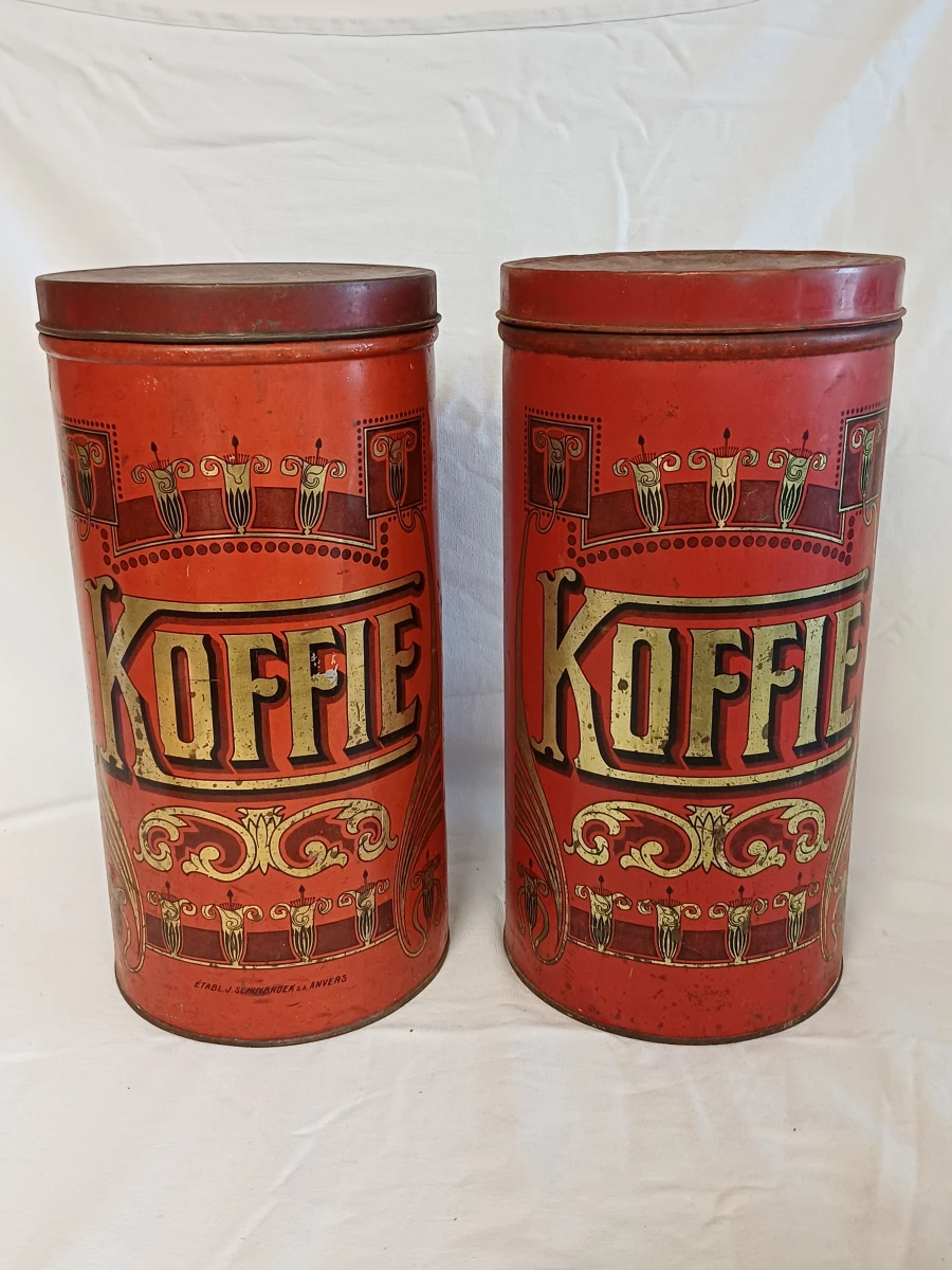 3 antieke winkelblikken voor koffie - foto 7