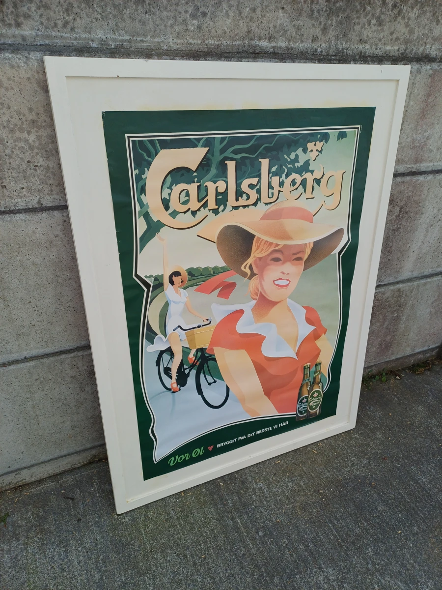 Vintage Carlsberg reclameposter in lijst - foto 2