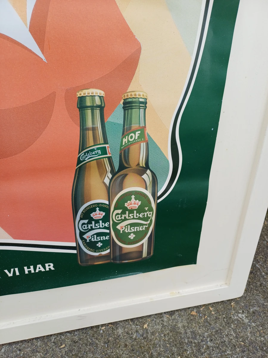 Vintage Carlsberg reclameposter in lijst - foto 3