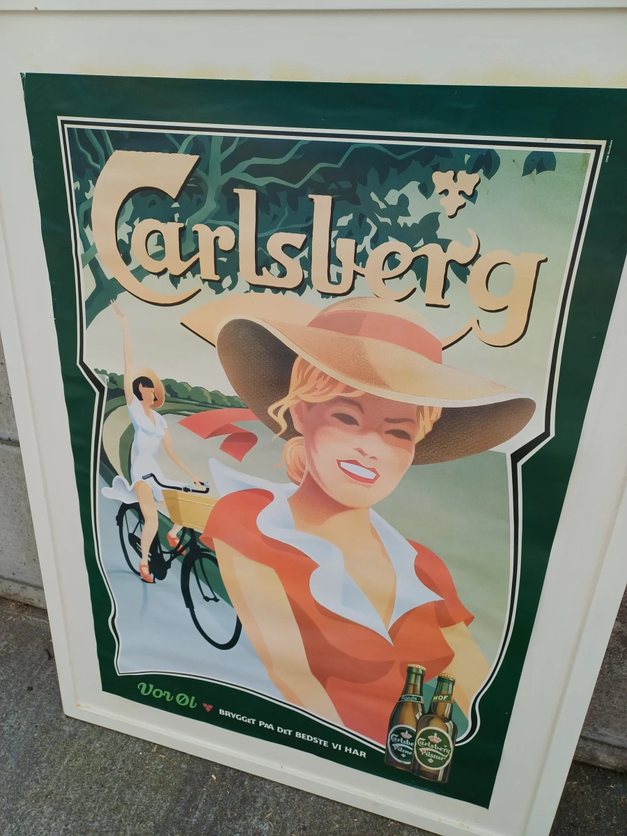 Vintage Carlsberg reclameposter in lijst - foto 4