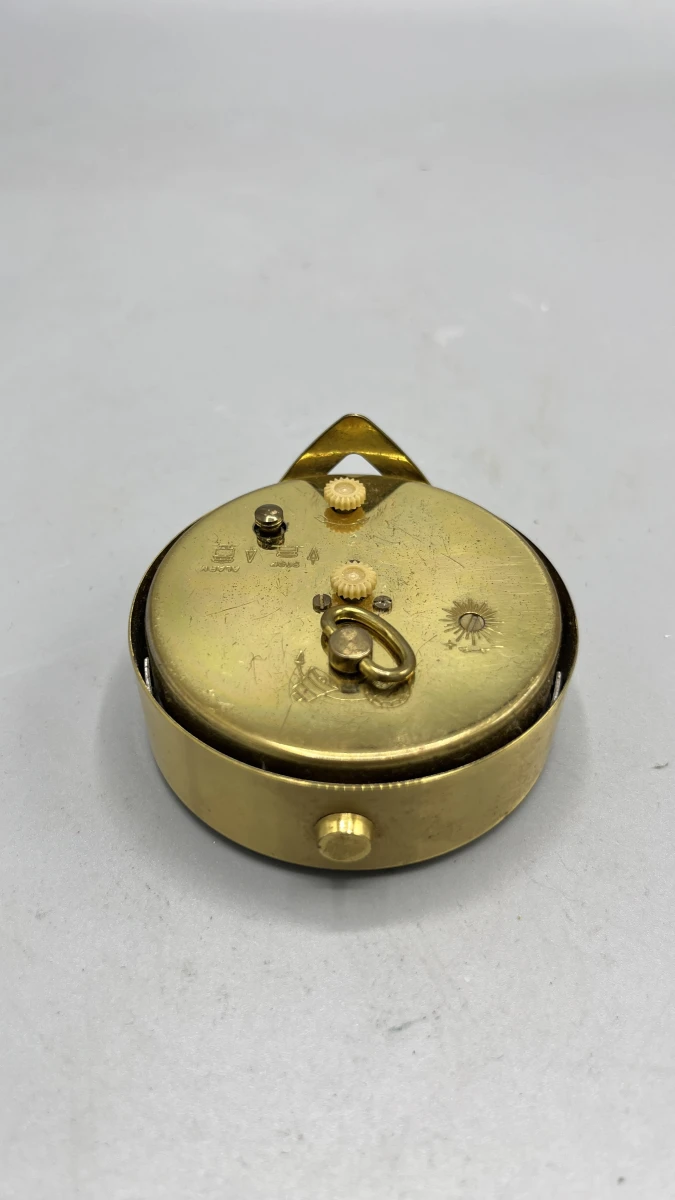 Mechanische wekker Europa 2 Jewels vintage messing tafelmodel - foto 6
