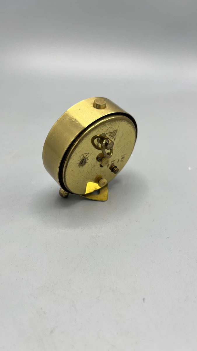 Mechanische wekker Europa 2 Jewels vintage messing tafelmodel - foto 5