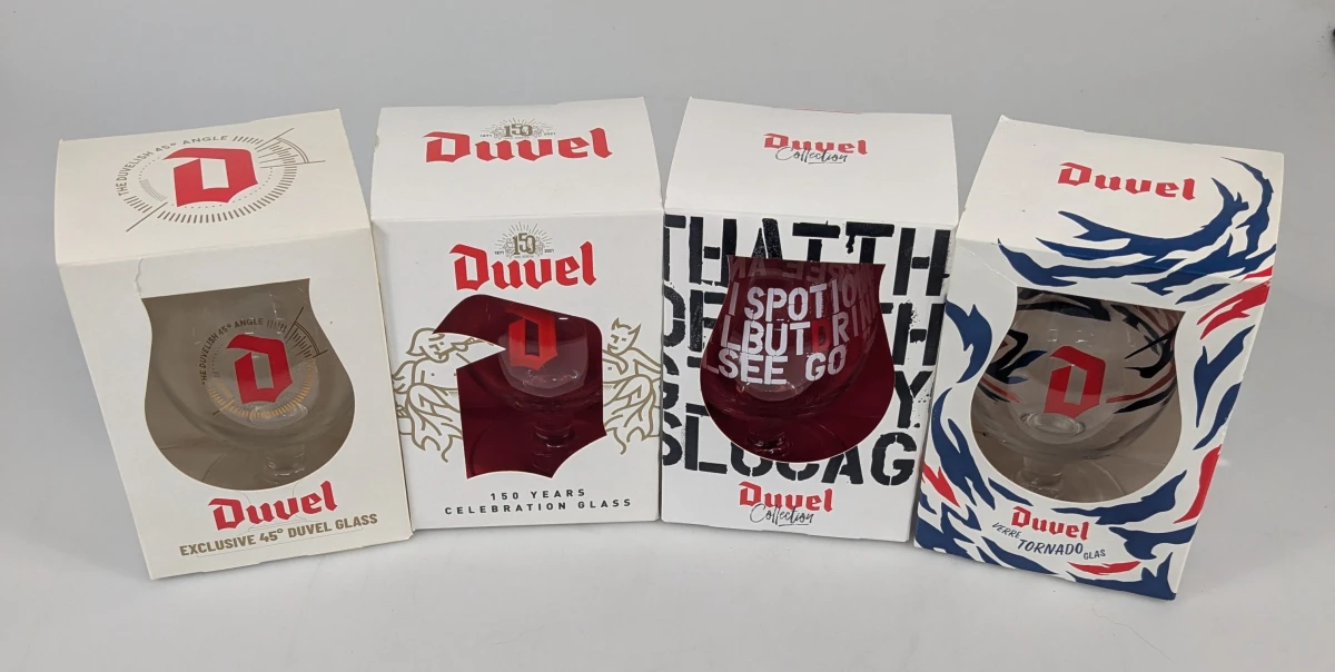 Set van 4 Duvel bierglazen speciale editie. - foto 2