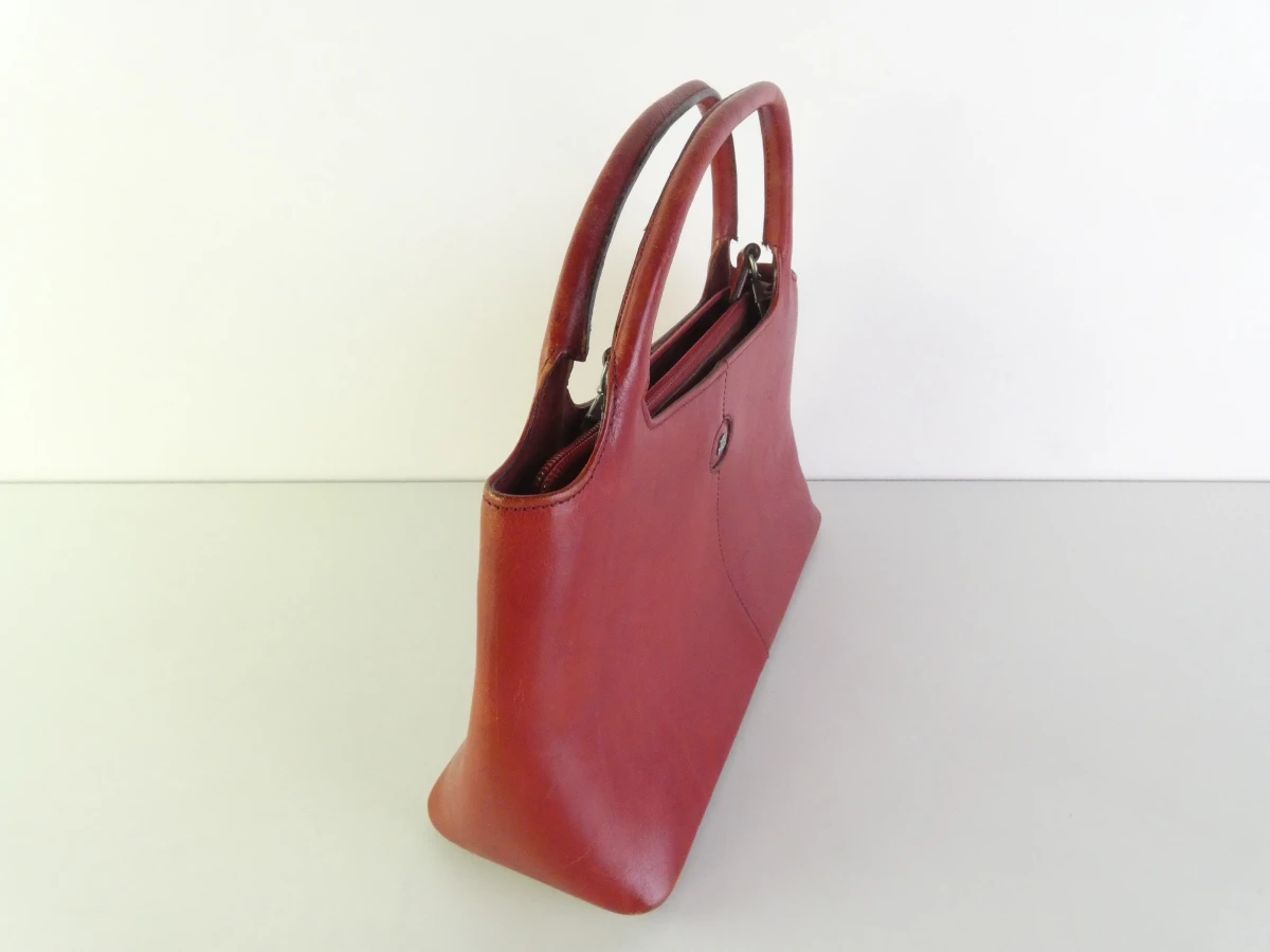 Rode leren handtas met schouderriem - The Bridge - foto 2