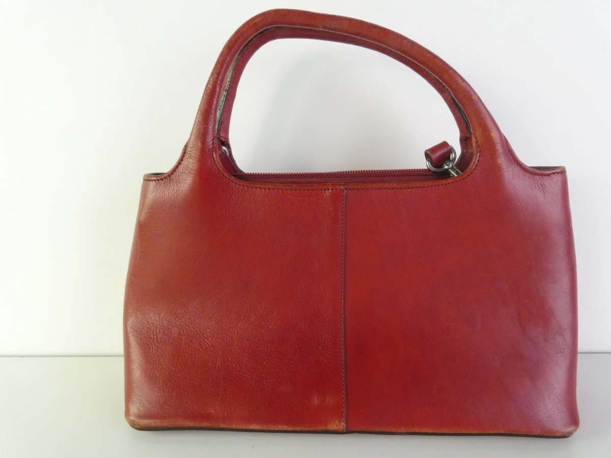 Rode leren handtas met schouderriem - The Bridge - foto 3