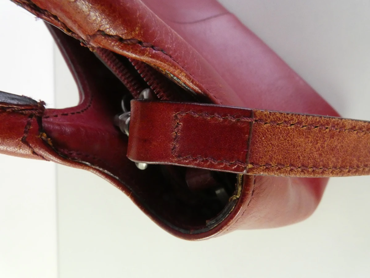 Rode leren handtas met schouderriem - The Bridge - foto 6