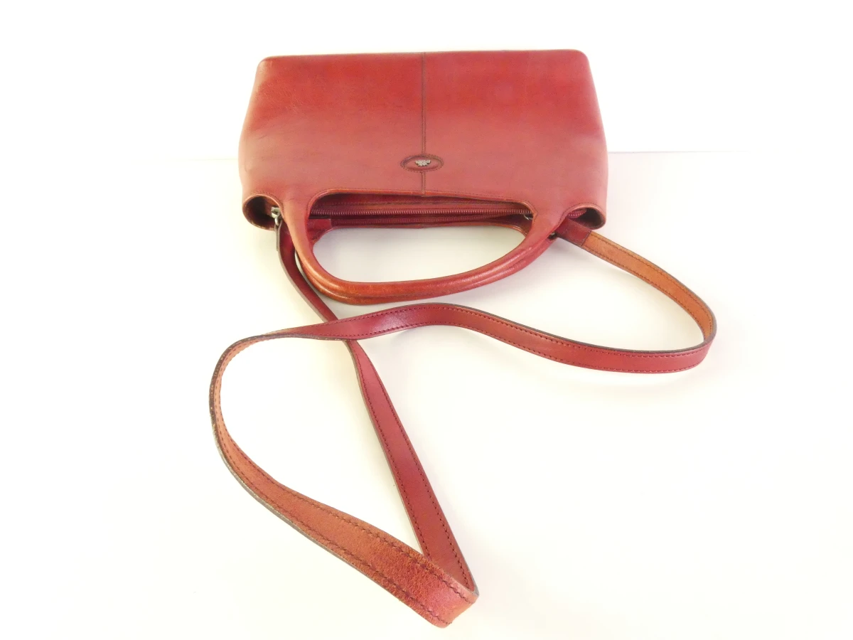 Rode leren handtas met schouderriem - The Bridge - foto 8