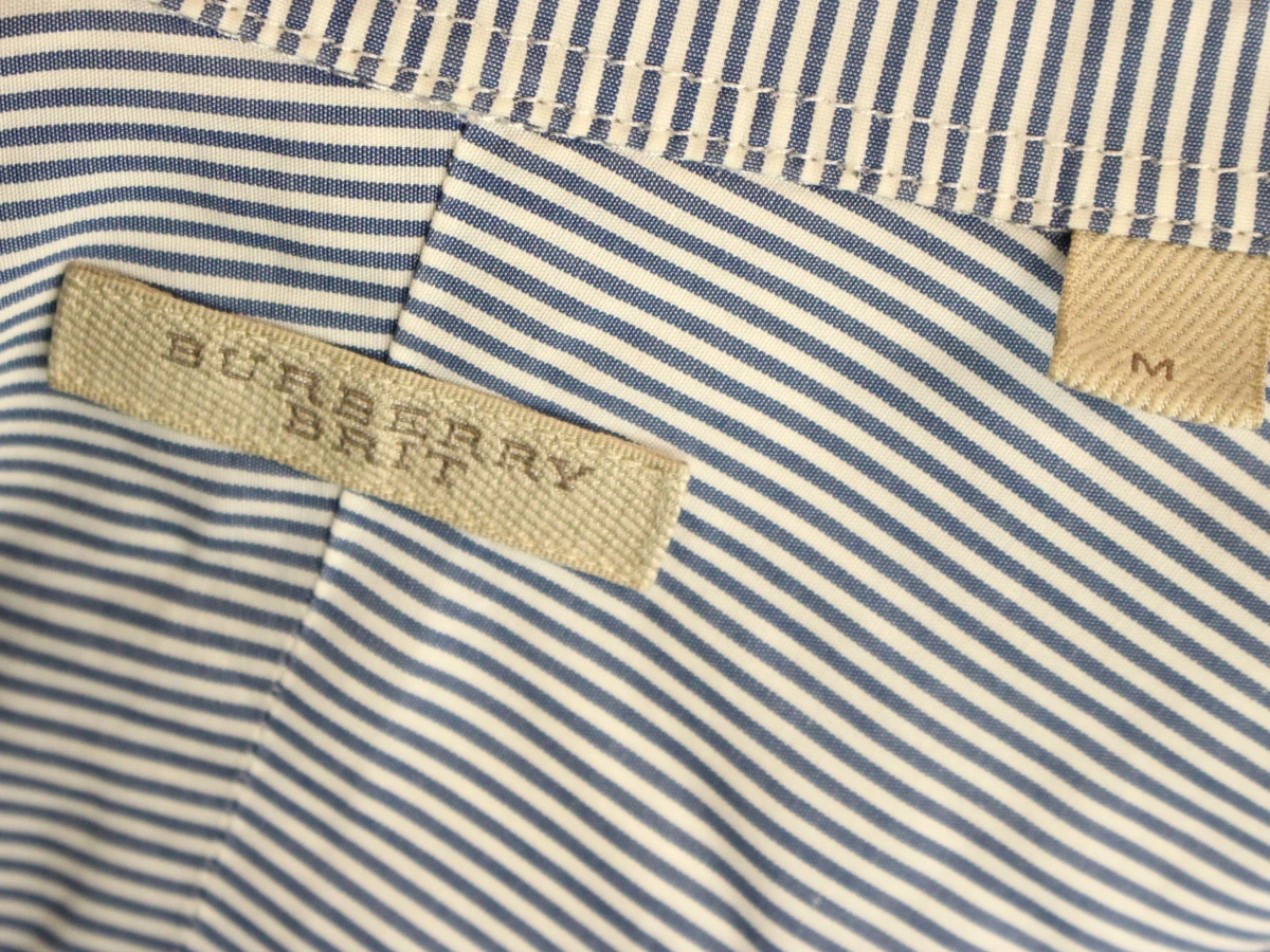 Burberry Brit getailleerd herenoverhemd met fijne blauw-witte streepjes - foto 6