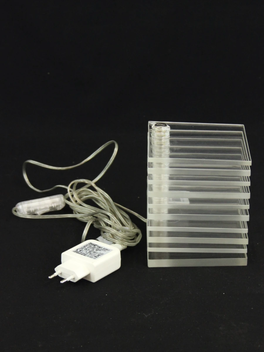 IKEA LED Tafellamp / Sfeerlamp – Transparant Acryl - foto 2