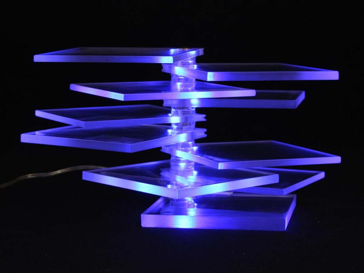 IKEA LED Tafellamp / Sfeerlamp – Transparant Acryl - foto 8